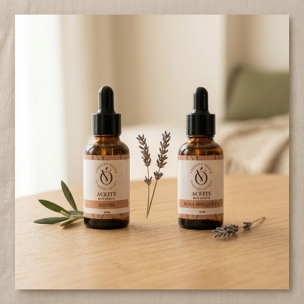 Dúo aceites botánicos Duo Aceites Botanicos Violett Olive Cosmetica Natural piel sensible