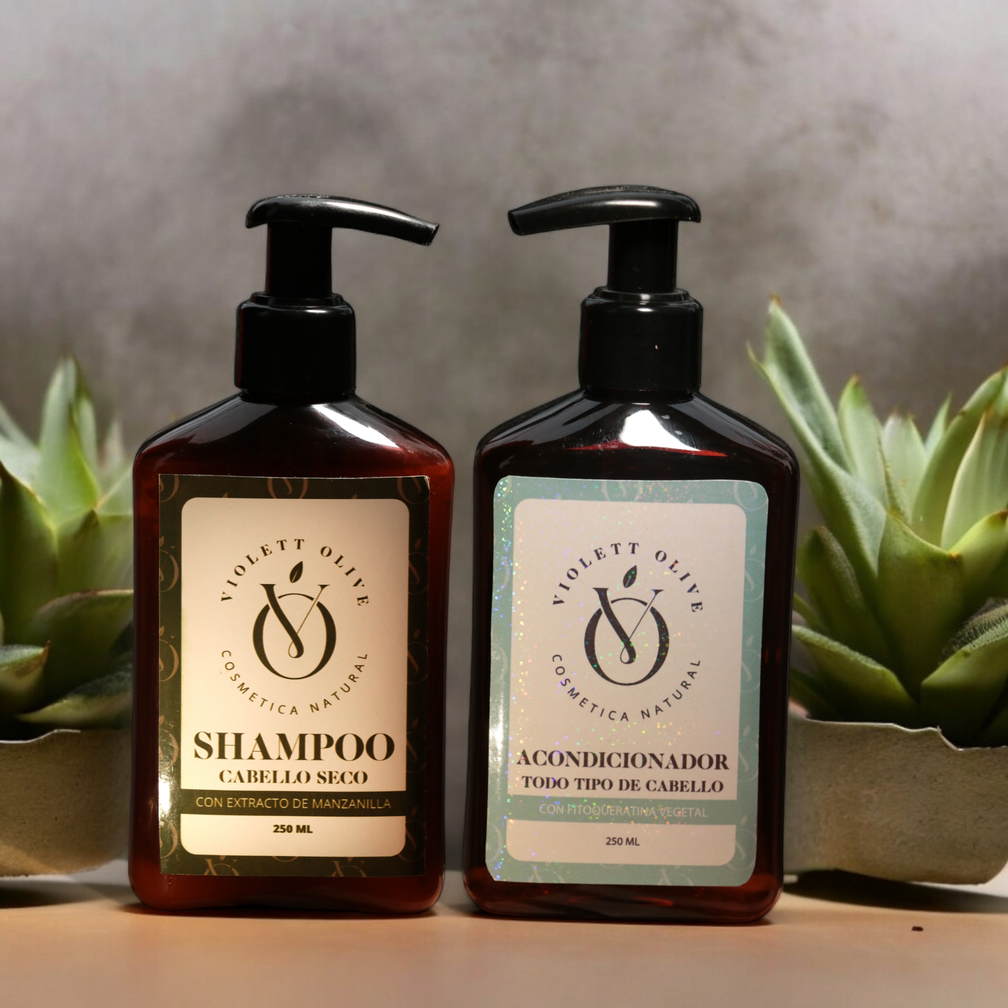 Kit botánico cabello seco Violett Olive Cosmética Natural Vegana y Orgánica