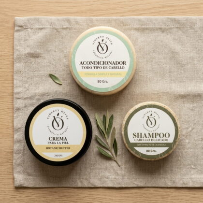 Rutina botánica bebe Violett Olive Cosmetica Natural piel sensible
