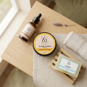 Rutina botánica dermatitis Violett Olive Cosmetica Natural piel sensible