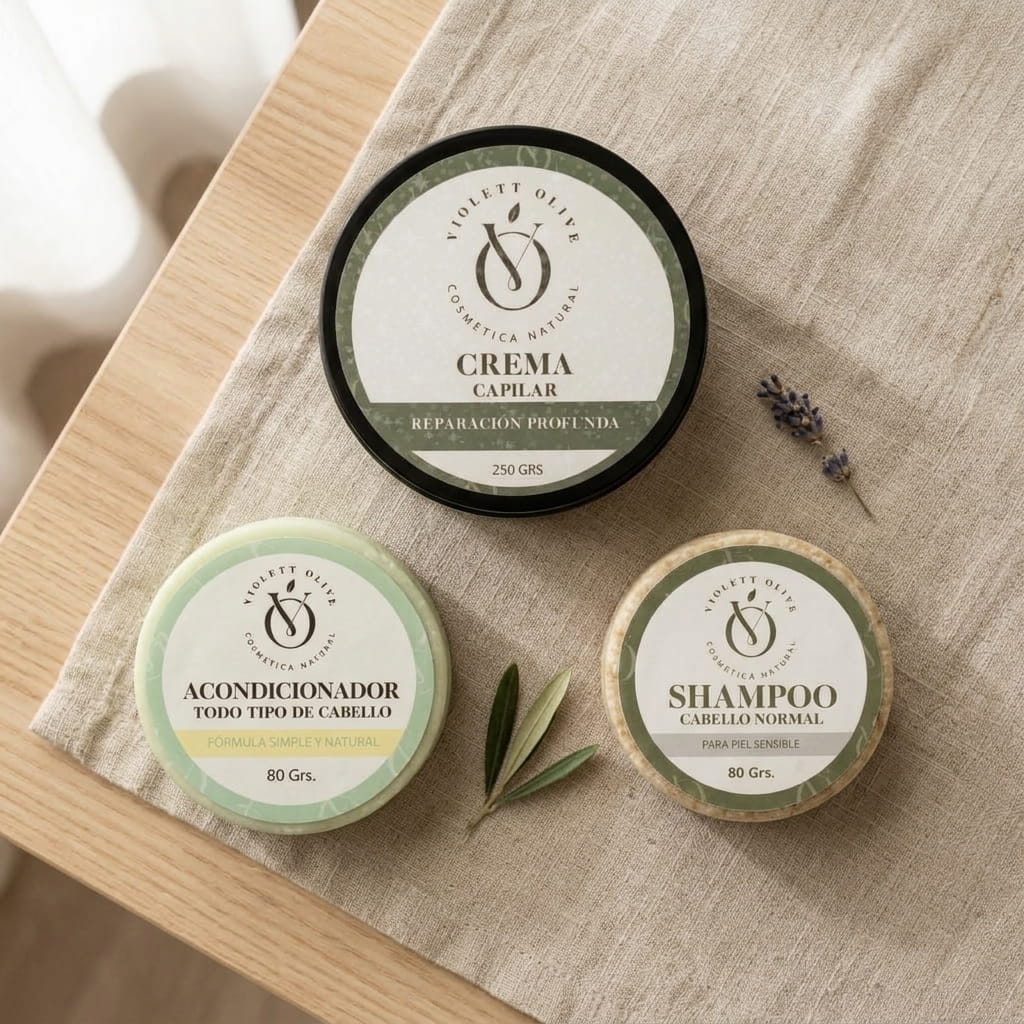 Rutina Botánica Capilar Violett Olive Cosmetica Natural piel sensible