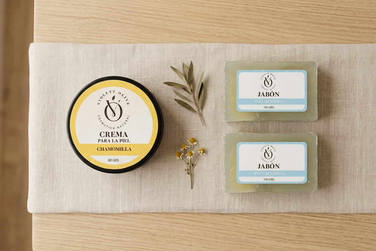 Kit piel sensible Violett Olive Cosmetica Natural piel sensible