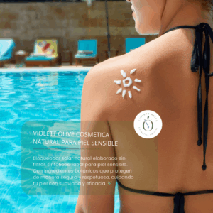 VIOLETT OLIVE COSMETICA NATURAL PARA PIEL SENSIBLE BLOQUEADOR SOLAR NATURAL FOTO