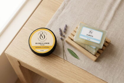 Kit Bloqueador Solar Natural Violett Olive Cosmetica Natural piel sensible