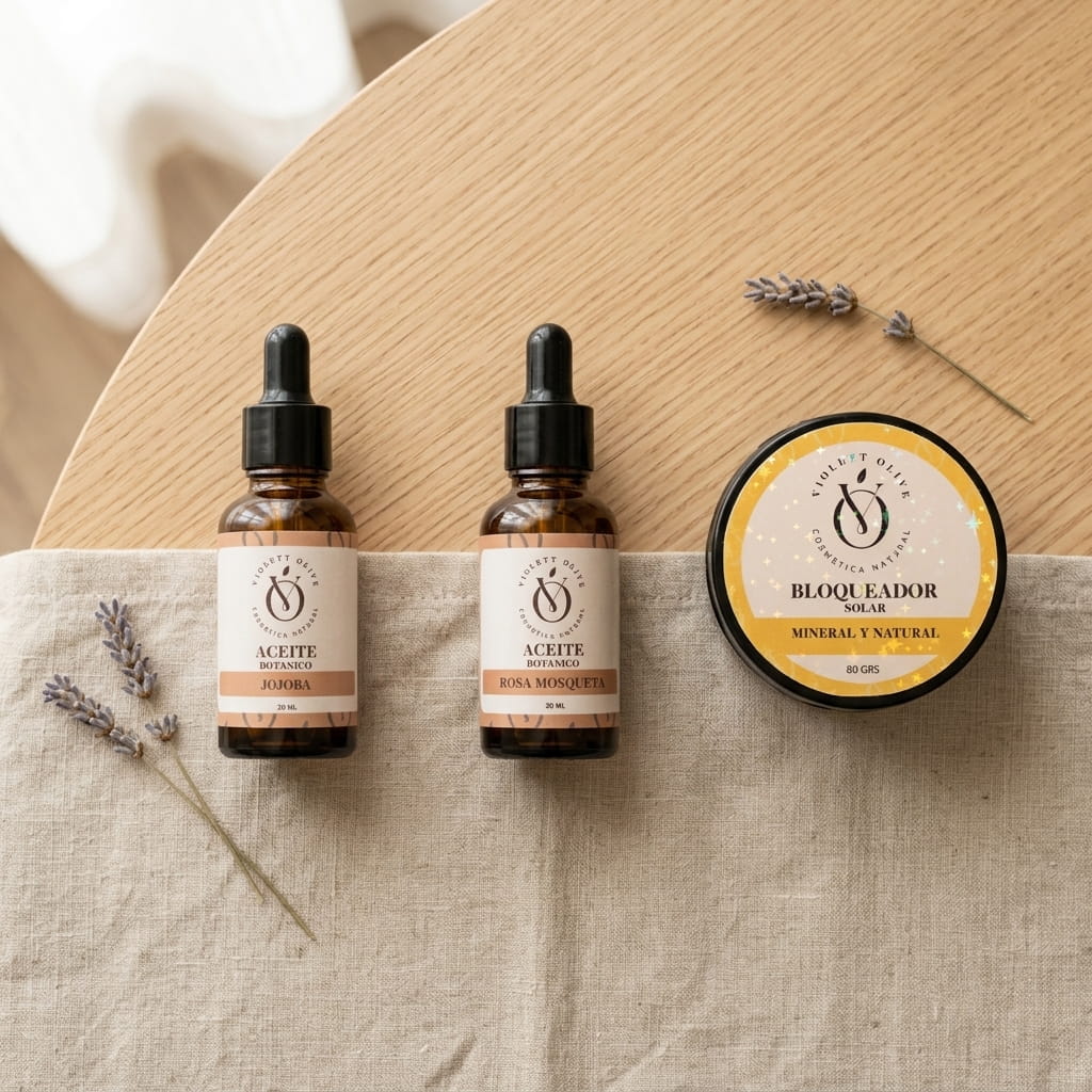Rutina Yoga Facial Violett Olive Cosmetica Natural piel sensible