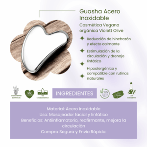 Guasha Acero Inoxidable cosmetica natural