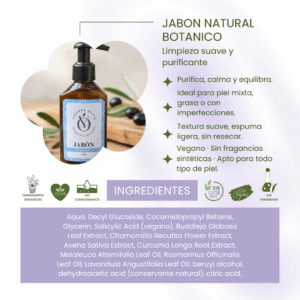 Jabón Natural Botánico violett olive cosmetica natural