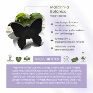Mascarilla Botánica Violett Detox cosmetica natural