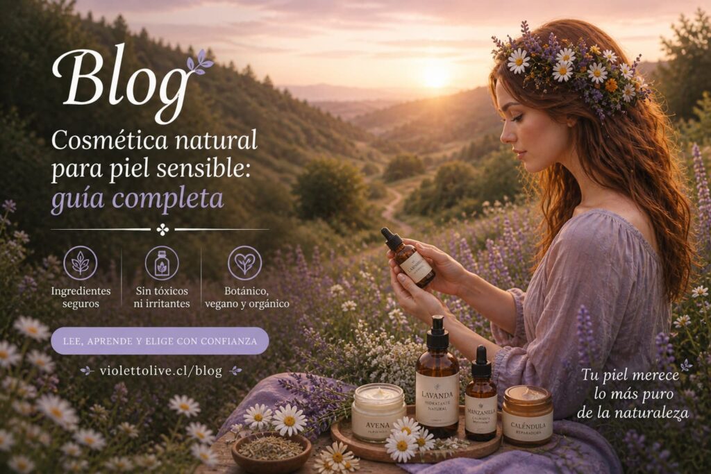 Cosmética natural piel sensible: guía completa para elegir sin irritar tu piel