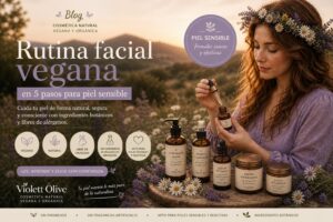 Rutina facial vegana en 5 pasos para piel sensible