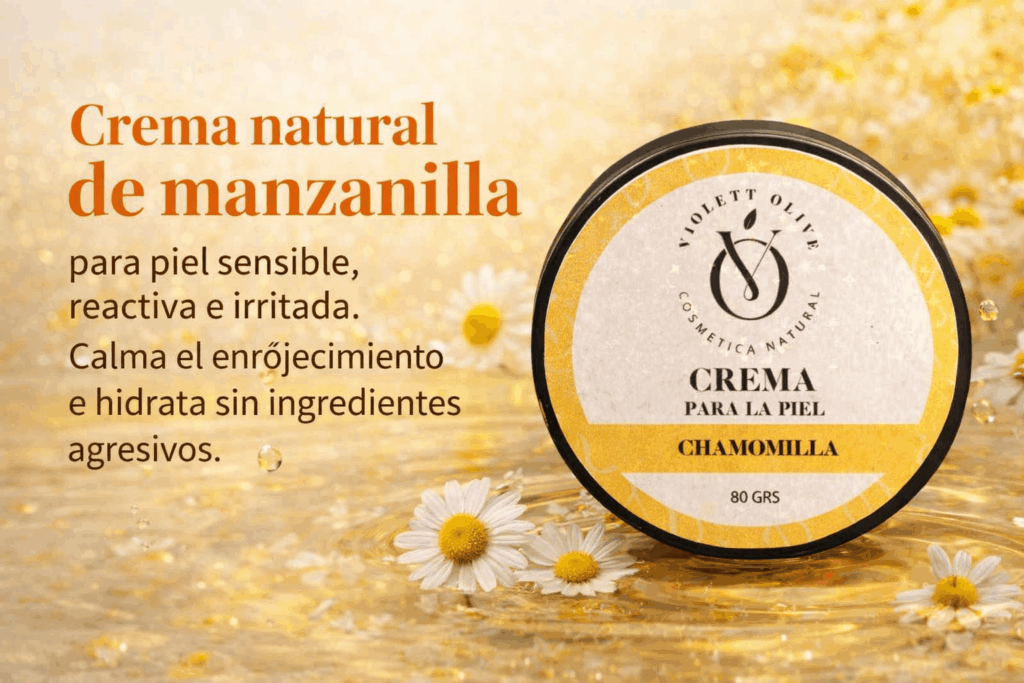 Blog Violett Olive cosmetica natural Crema Manzanilla Piel Sensible