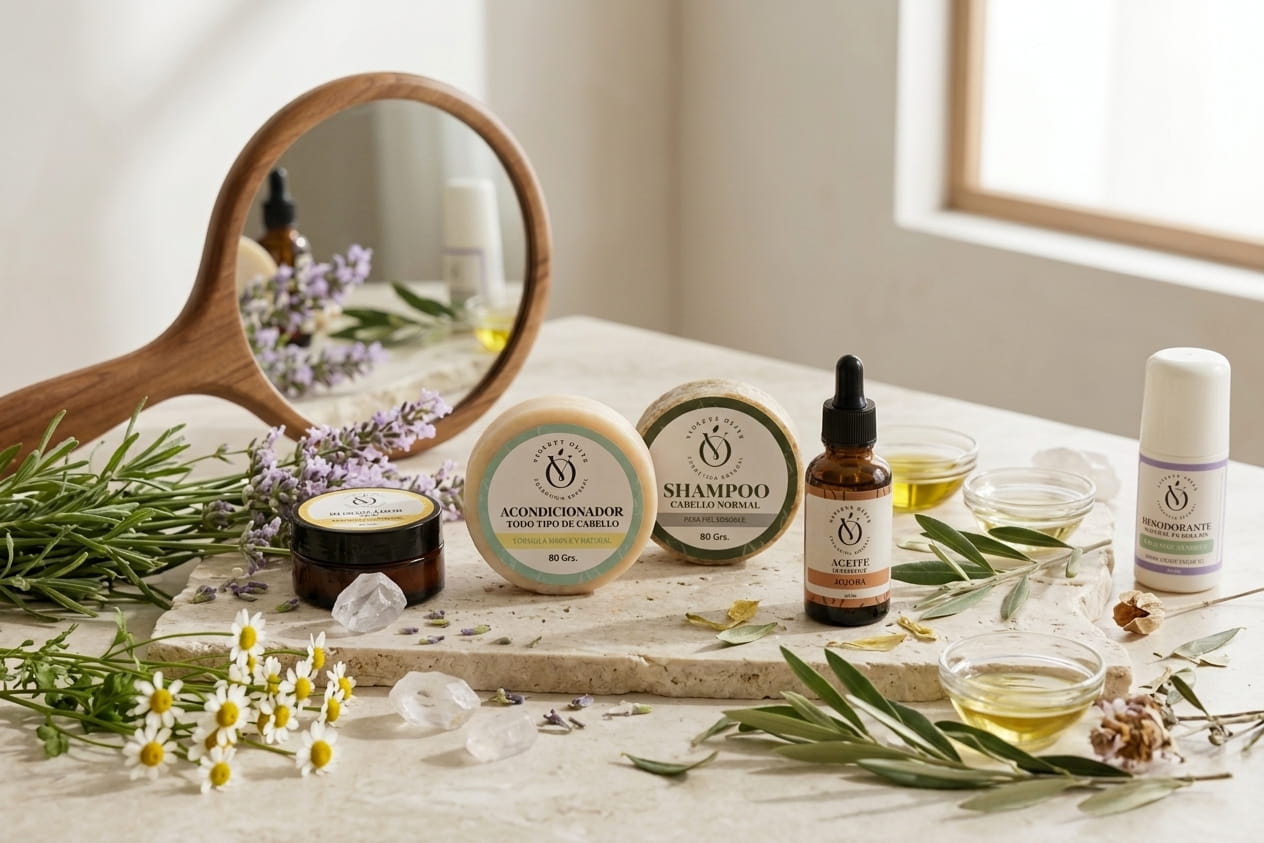 Cuidado Capilar Violett Olive cosmetica natural para piel sensible