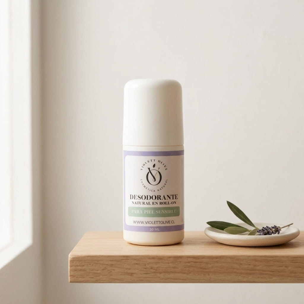 desodorante natural rollon Violett Olive Cosmetica Natural piel sensible