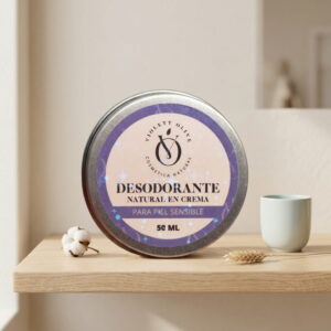 desodorante naturall crema Violett Olive Cosmetica Natural piel sensible