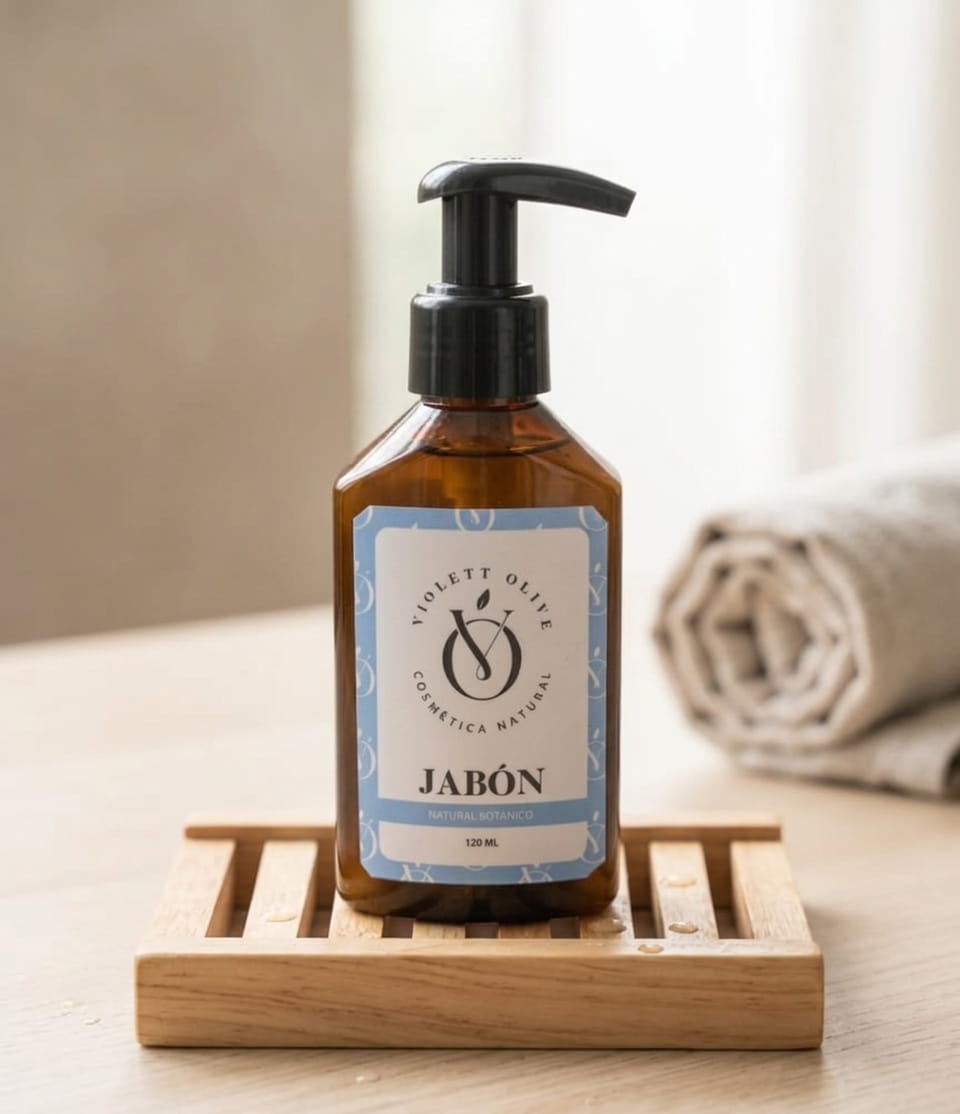 jabon natural botanico Violett Olive Cosmetica Natural piel sensible