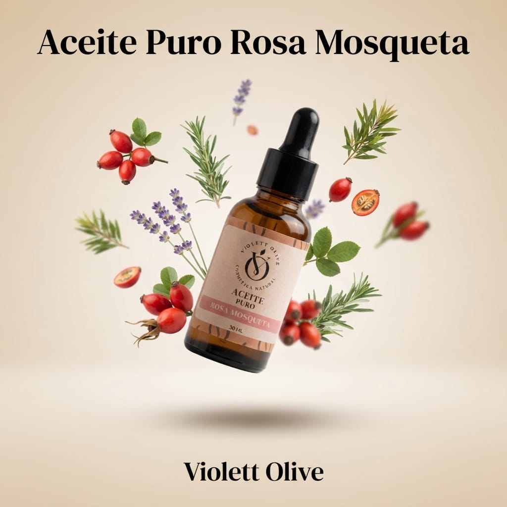 Aceite puro Rosa MOsqueta Violett Olive cosmetica natural