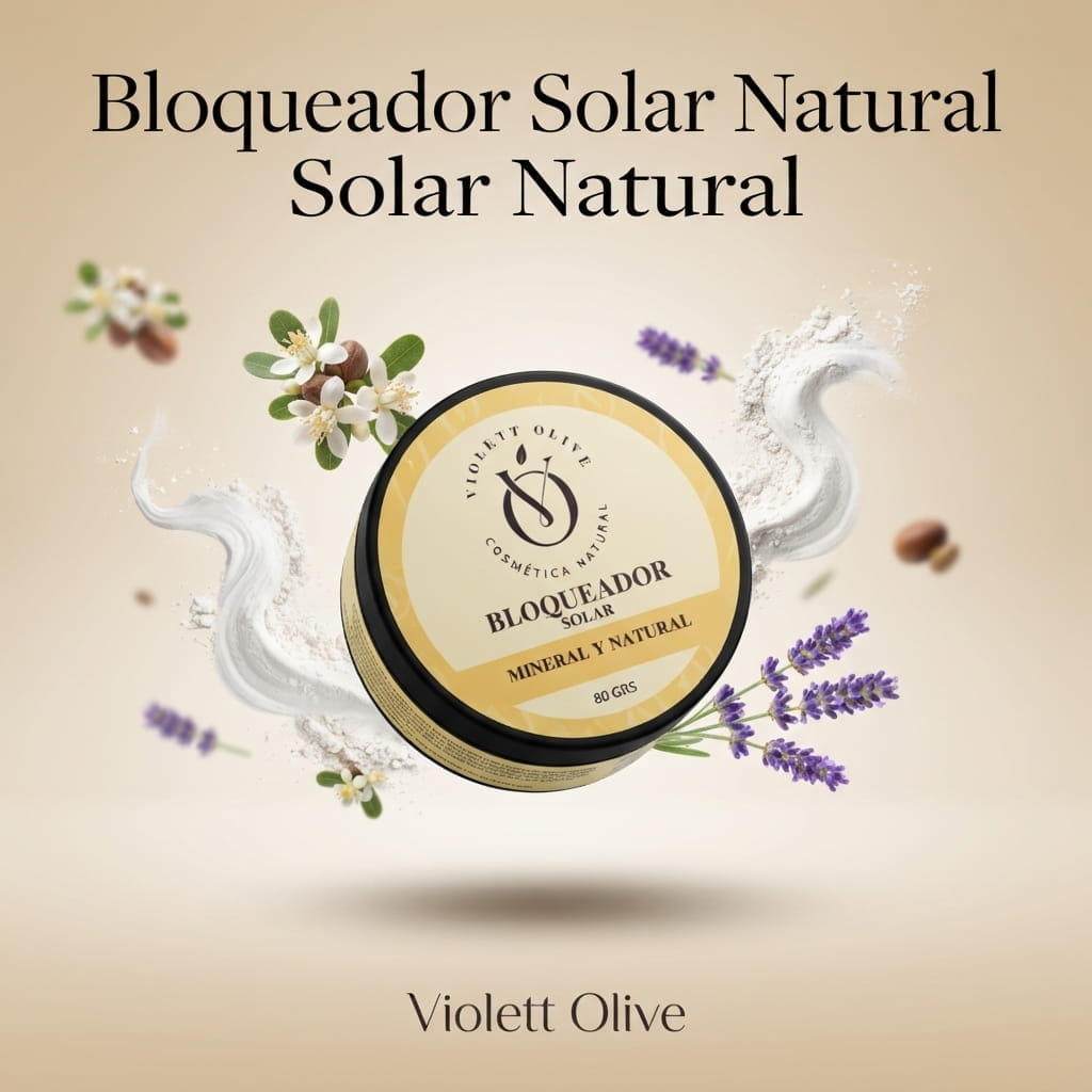 Bloqueador solar Violett Olive cosmetica natural