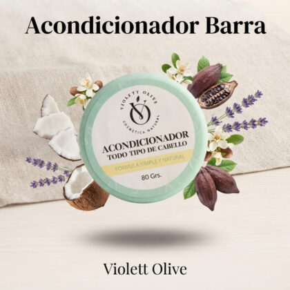 acondicionador barra violett olive cosmetica natrural
