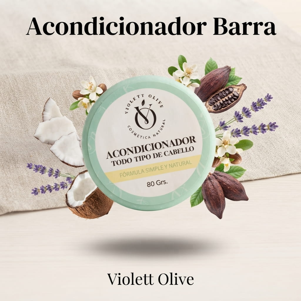 acondicionador barra violett olive cosmetica natrural